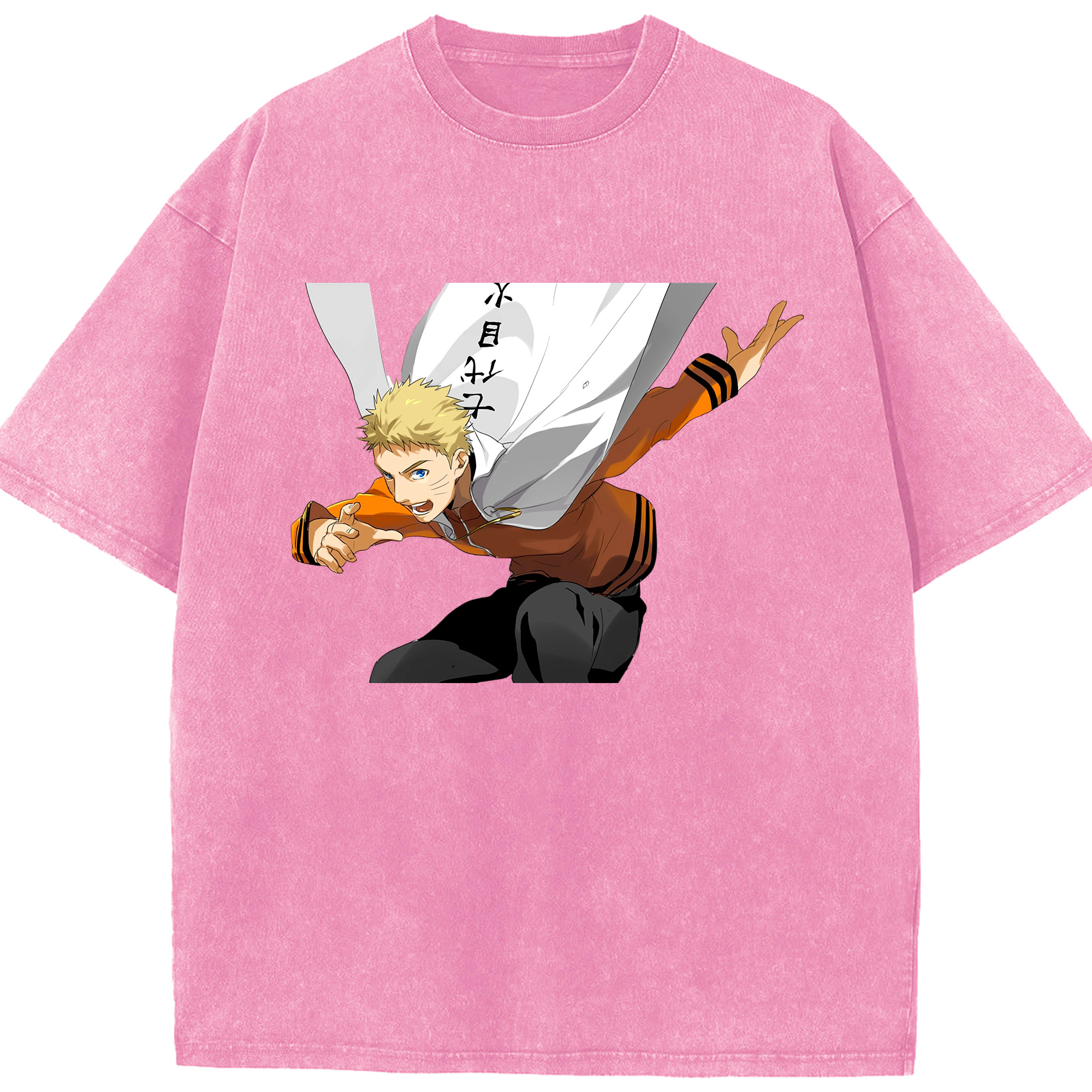 （画像用） NARUTO -ナルト- うずまき ナルト Uzumaki Naruto 綿100% ヴィンテージ風 半袖Tシャツ（フロントプリント）
